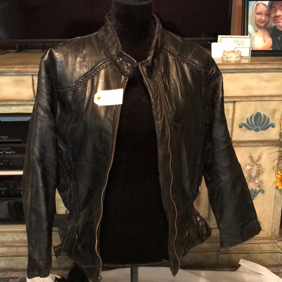 diamond plate buffalo leather Jackets & Blazers - Leather jacket size S
